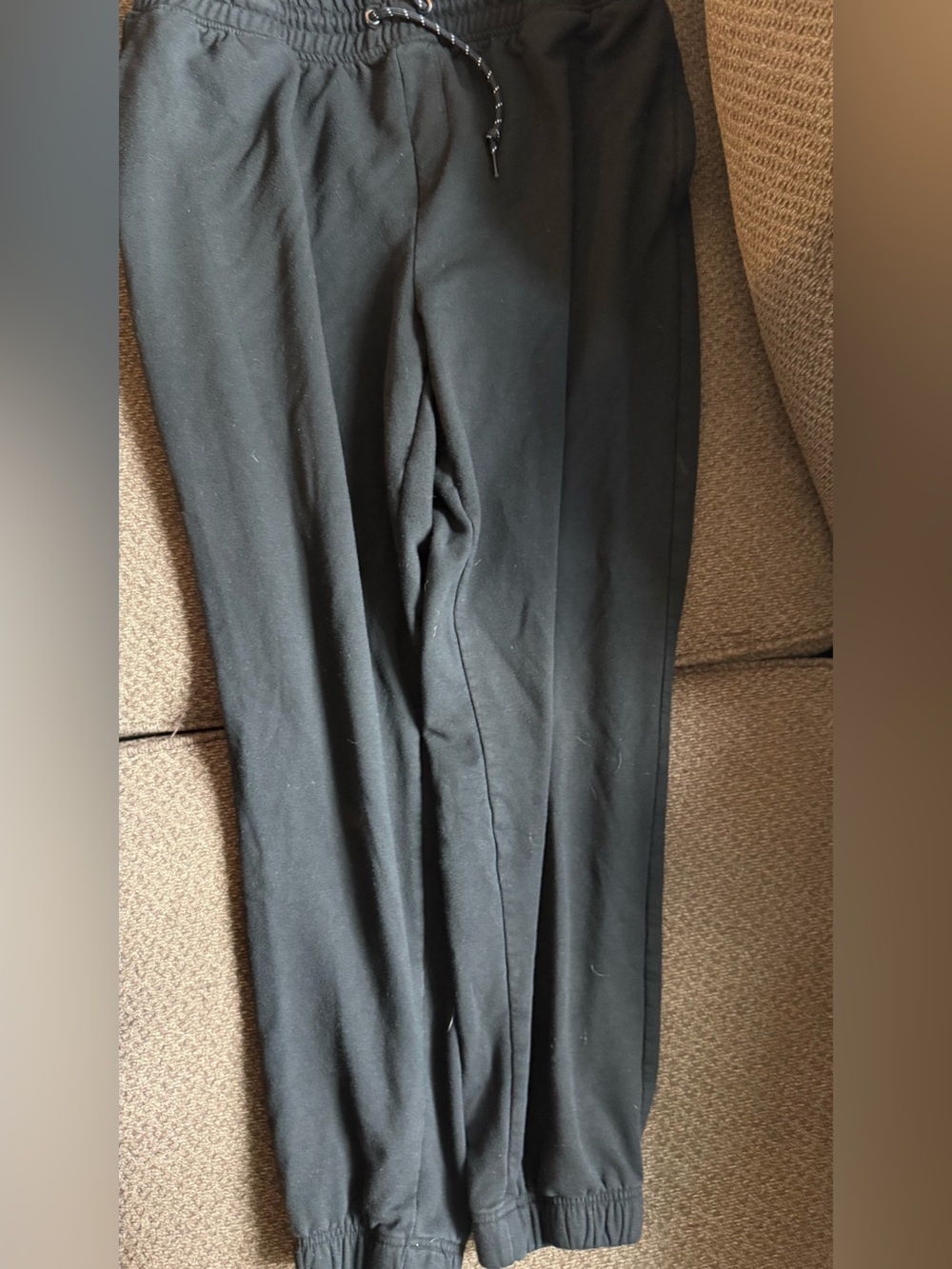 Jockey Black Men's Knit Joggers with Drawstring